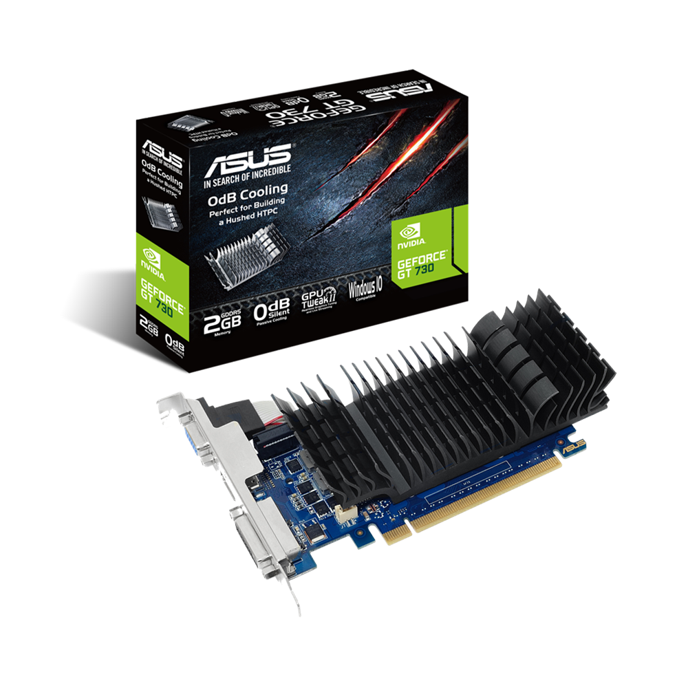 VGA Asus GeForce GT 730 2GB GDDR5 GT730-SL-2GD5-BRK | Memoryzone - Professional in memory