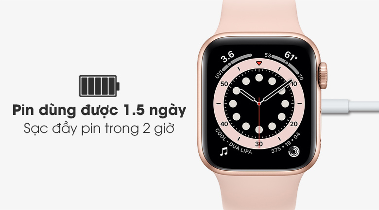 Apple Watch S6 có pin dung lượng lớn, sạc đầy nhanh chóng