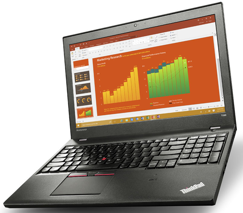 Lenovo ThinkPad T560 - i7-6600U · GeForce 940MX · 15.5", 3K (2880 x 1620), IPS · 512GB SSD · 1x 8GB DDR3 · Windows OS | LaptopMedia.com