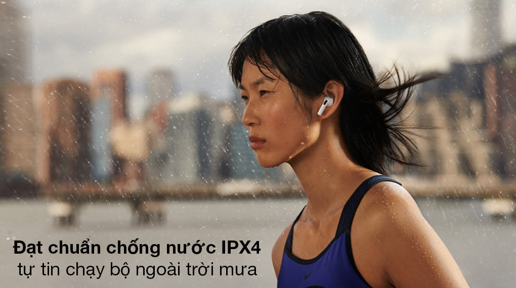 Tai nghe Bluetooth AirPods 3 Apple MME73 Trắng - Cùng bạn đồng hành trên mọi hoạt động với chuẩn chống nước IPX4