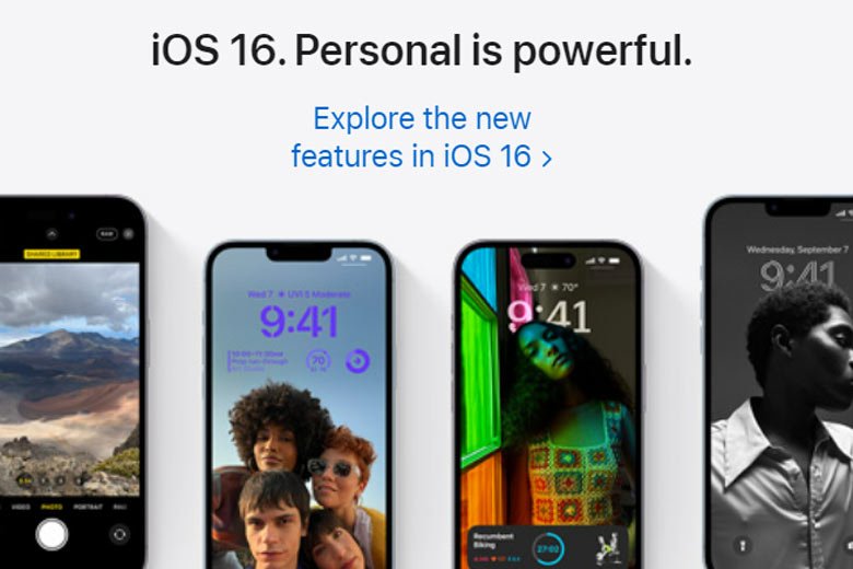 Sử dụng hệ điều hành iOS 16 mới nhất
