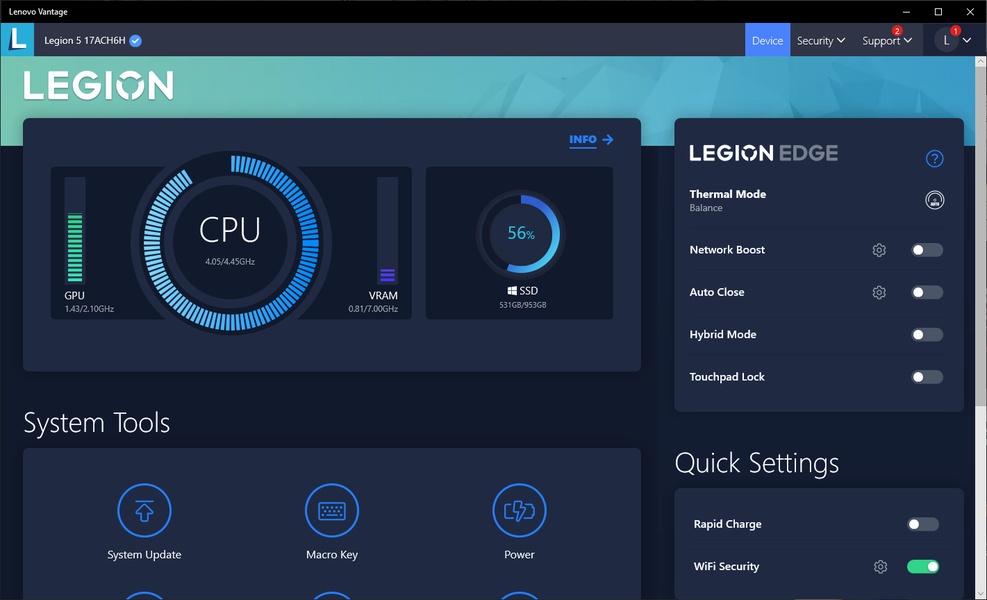 Lenovo Legion Slim 5 Y7000P
