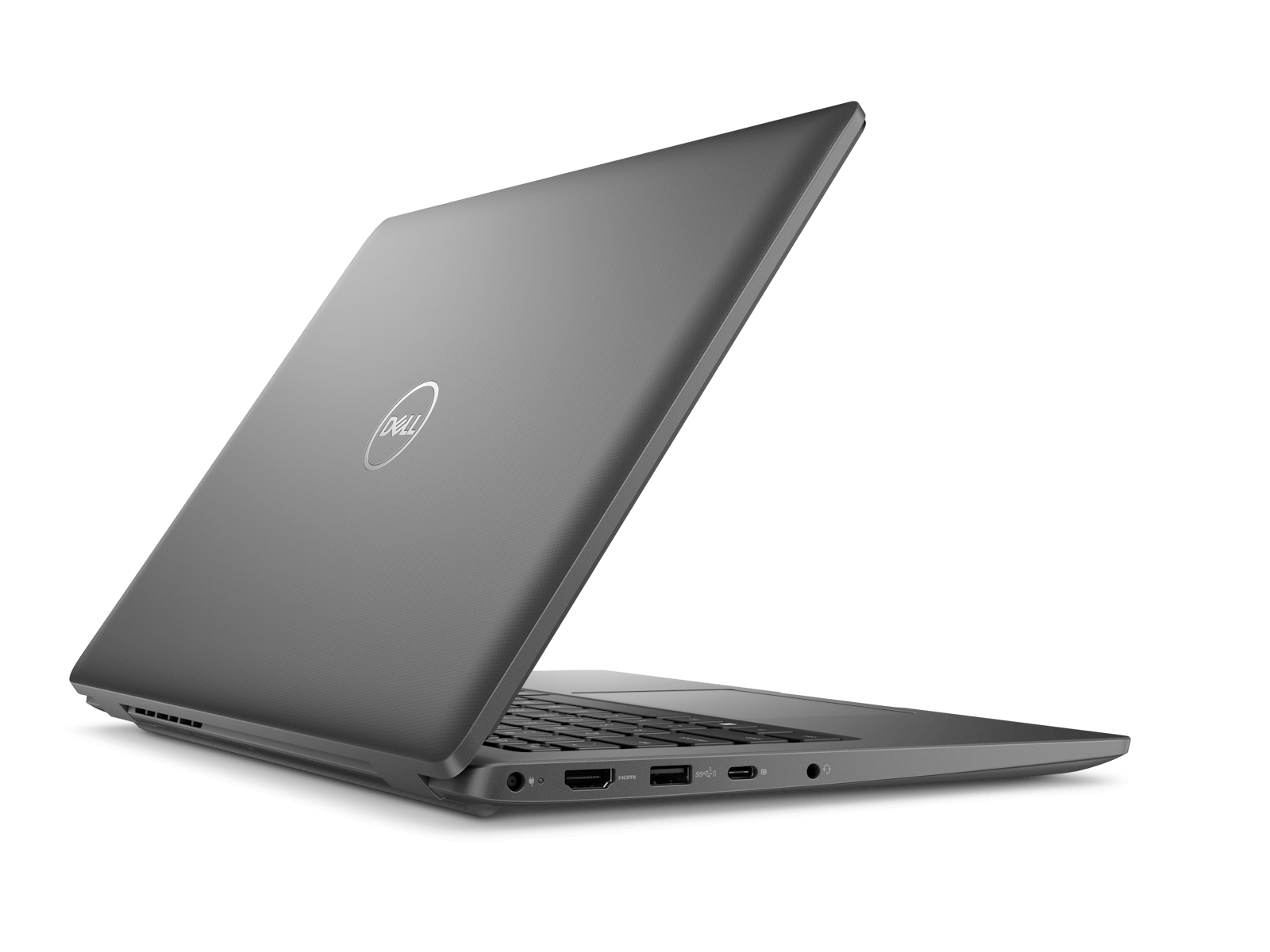 Dell laptop side view with ports