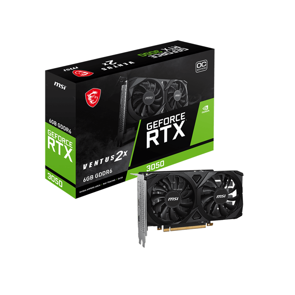 Card màn hình MSI GeForce RTX 3050 VENTUS 2X 6G OC