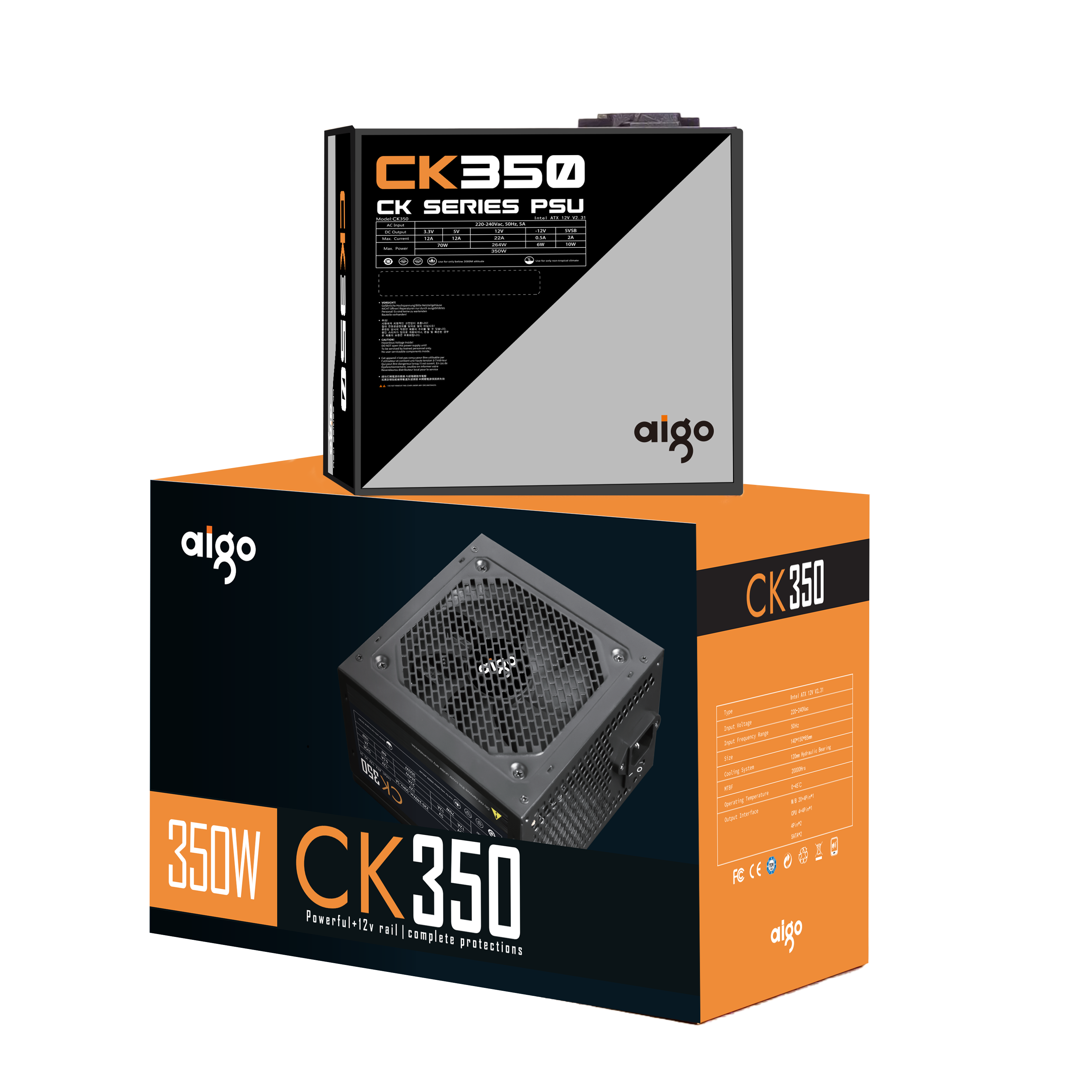 BỘ NGUỒN MÁY TÍNH AIGO MODEL CK350 350W