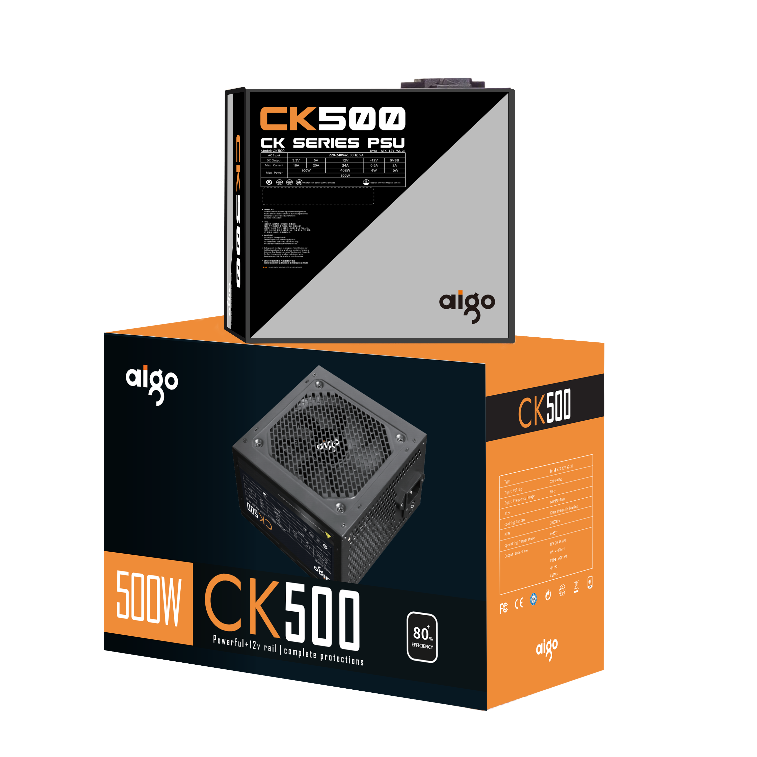 BỘ NGUỒN MÁY TÍNH AIGO MODEL CK500 500W